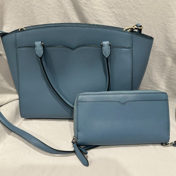 Kate Spade Authentic Blue Purse and Wallet Set - Picture 4 of 11